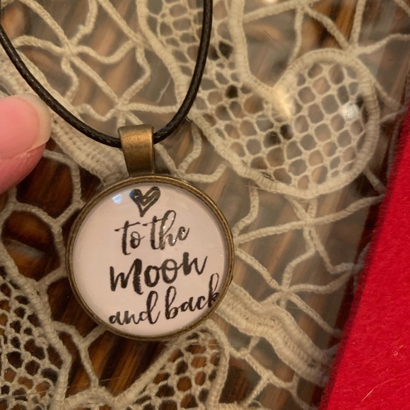 SOUL CANDY Jewelry - To the moon and back - bronze pendant on vegan leather cord NEW